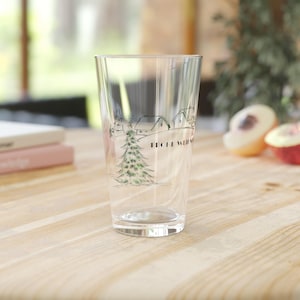 Vaso de Navidad, vaso vintage, vaso de agua, único, decoración de mesa, regalo de amigo secreto, regalo de invitado, vasos, Feliz Navidad