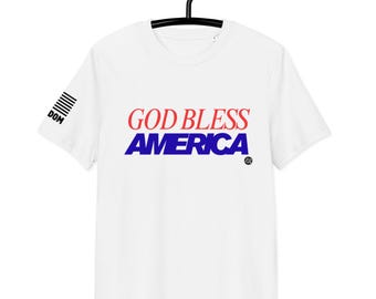 God Bless America T-Shirt: Organic Cotton Patriotic Tee