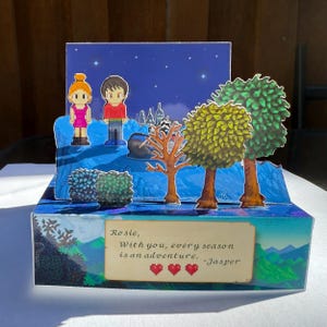 Benutzerdefinierte Stardew Valley Geschenkideen, Merch Decor, coole Geschenke für Gamer, beste Jahrestagsgeschenke, Dioramawürfel, Paargeschenk