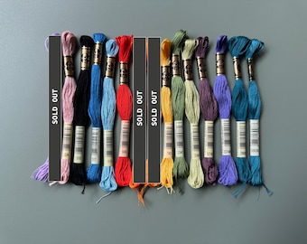 Hilo de algodón de seis hebras DMC Mouliné, hilo de bordar, hilo de punto de cruz, hilo de bordar, diferentes colores disponibles