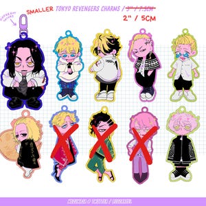 Tokyo Revengers charms [SMALLER] | Acrylic Charms