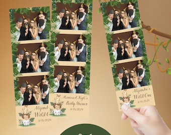 Modelo de cabine de fotos da selva 2x6 (chá de bebê, aniversário, etc.)