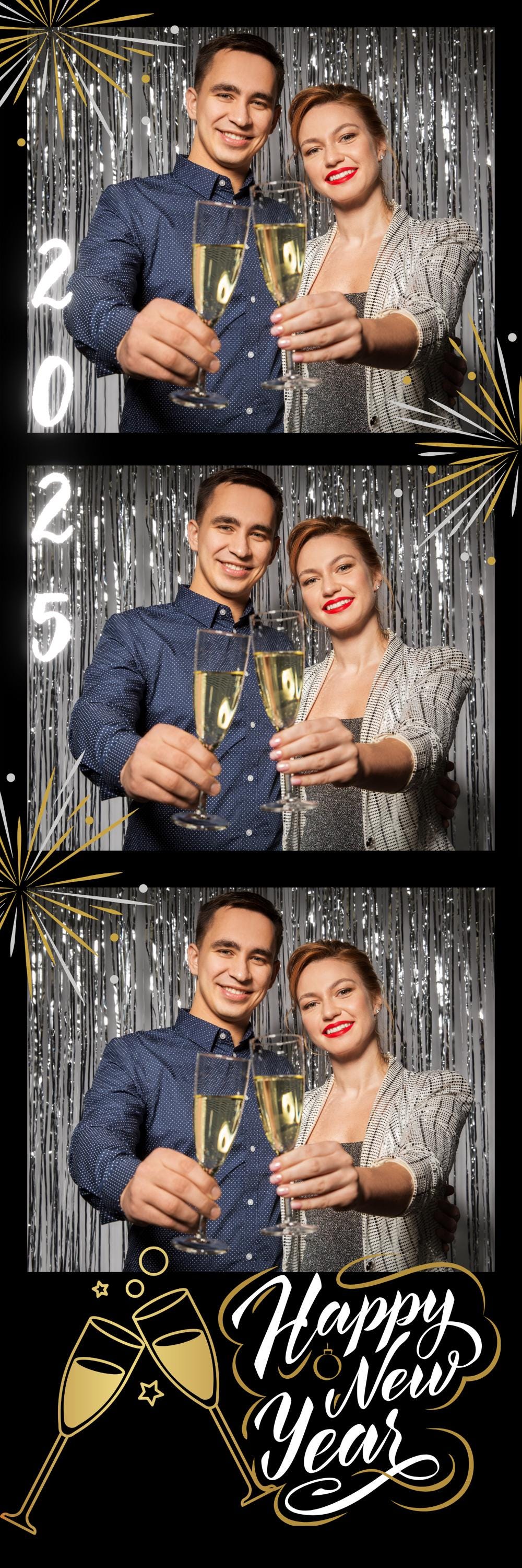 New Years Photo Booth Template 2x6/4x6 - Etsy