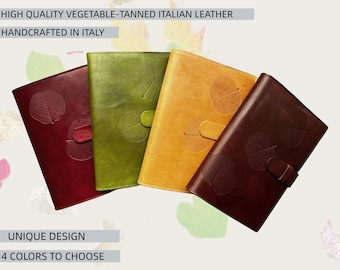 Refillable A5 Italian Leather Journal: Handmade Lined Notebook