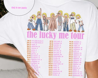 Sing to Me Paolo, Hilary Duff Lucky Me Tour 2026 Tee, Cartoon Lizzie McGuire, Y2K Nostalgia