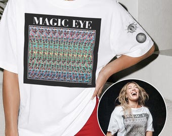 Hilary Duff Magic Eye Tee, Y2K Retro Stereogram Shirt, Vintage 1994 Inspired Graphic Tee, Comfort Colors