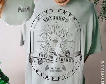 Rhysand's Tattoo Parlour Graphic Tee, ACOTAR Shirt Comfort Colors, A Court of Thorn and Roses Rhysand, Velaris, Vintage ACOTAR tee