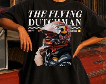Max Verstappen The Flying Dutchman Tee, 4X World Champion F1 Shirt, Comfort Colors