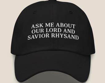 Ask Me About Lord & Savior Rhysand Vintage Classic Dad Cap | Baseball Cap | Bookish Gifts