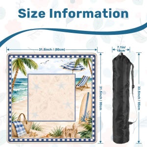 Coastal Beach Mahjong Mat - Nautical Game Table Cover, Seashell Mahj Mat, Mah Jongg Gift for Her, Summer Hostess Gift for Mahjong Players image 5
