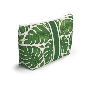 Tropical Palm Mahjong Tile Bag - Personalized Cosmetic Pouch, Monstera Leaf Makeup Bag, Custom Botanical Travel Case, Mah jongg Player Gift image 10