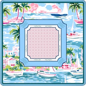 Tapete de Mahjong Tropical Costero con Reglas - Accesorios de Aprendizaje para Principiantes, Regalos de Mahjong para Casa de Playa, SE ENVÍA ENROLLADO imagen 6