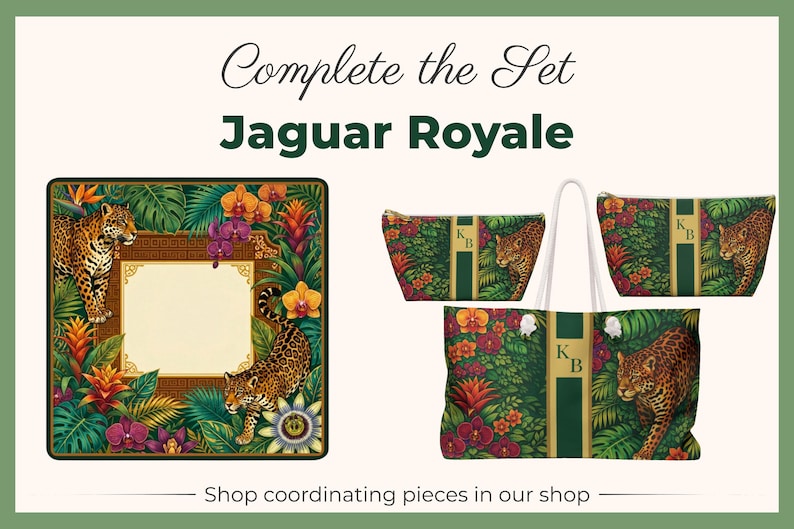 Tropical Leopard Mahjong Mat - Luxury Jungle Jaguar Noise Reducing Table Cover, Exotic Botanical Game Night Mah jongg Accessories image 7