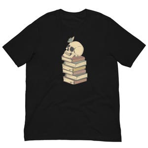 Books and Skull T-Shirt, Books Hoodie, Reading Skull T-Shirt, Book Lover Shirt, Halloween Books Shirt, Halloween Skeleton, Cute Skull Tee