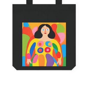 Feminist bag bag bag print colorful femininity emancipation vulvaart inspired by Nana art self-love body positive