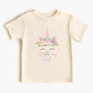 Birthday Girl Unicorn T-Shirt, Birthday Unicorn Shirt, Girls Birthday Party Shirt, Gift Ideas for Birthday Girl, Daughter Birthday Gift