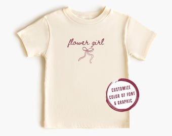 Custom Flower Girl Shirt Flower Girl Toddler Shirt Flower Girl Youth Shirt Wedding Party Kids Shirt Bridal Party Shirt for Kids