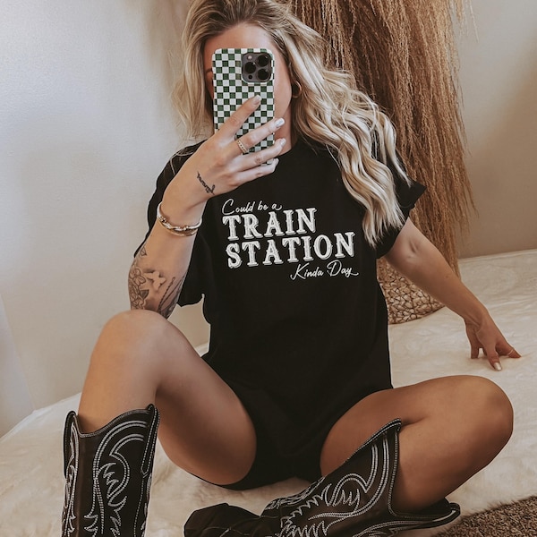 Funny Custom Western Shirt Train Station Shirt Western Tee Cowgirl Shirt Country Girl Shirt Country Concert Tshirt, Rodeo Shirt