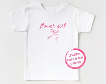 Custom Flower Girl Shirt Flower Girl Toddler Shirt Flower Girl Youth Shirt Wedding Party Kids Shirt Bridal Party Shirt for Kids