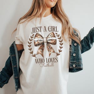 Coquette Football Shirt, Football Bow Sweatshirt, Football Mom Shirt, Gameday Shirt, Football Coquette Bow Shirt, Sports Gift For Her