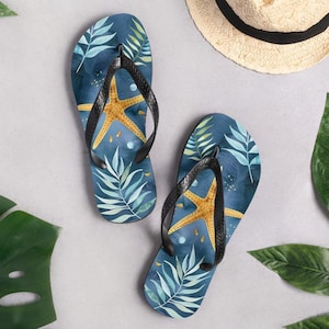 Starfish Sandals, Flip-Flops - Cute Ocean, Summer, Tropical Themed Sandals