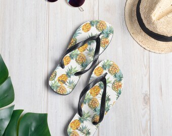 Ananas-Flip-Flops, lustiger Sommer, Urlaub, Strand, Sandalen