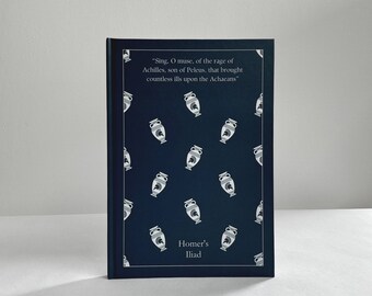 Dark Academia A5 Hardback Notebook, Homer's Iliad Journal