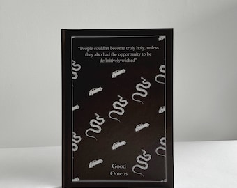 Good Omens Notebook, Dark Academia Journal, Literary Gift