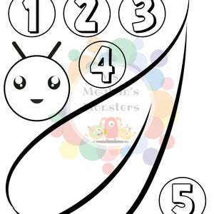Preschool Caterpillar Color and Count Worksheet
