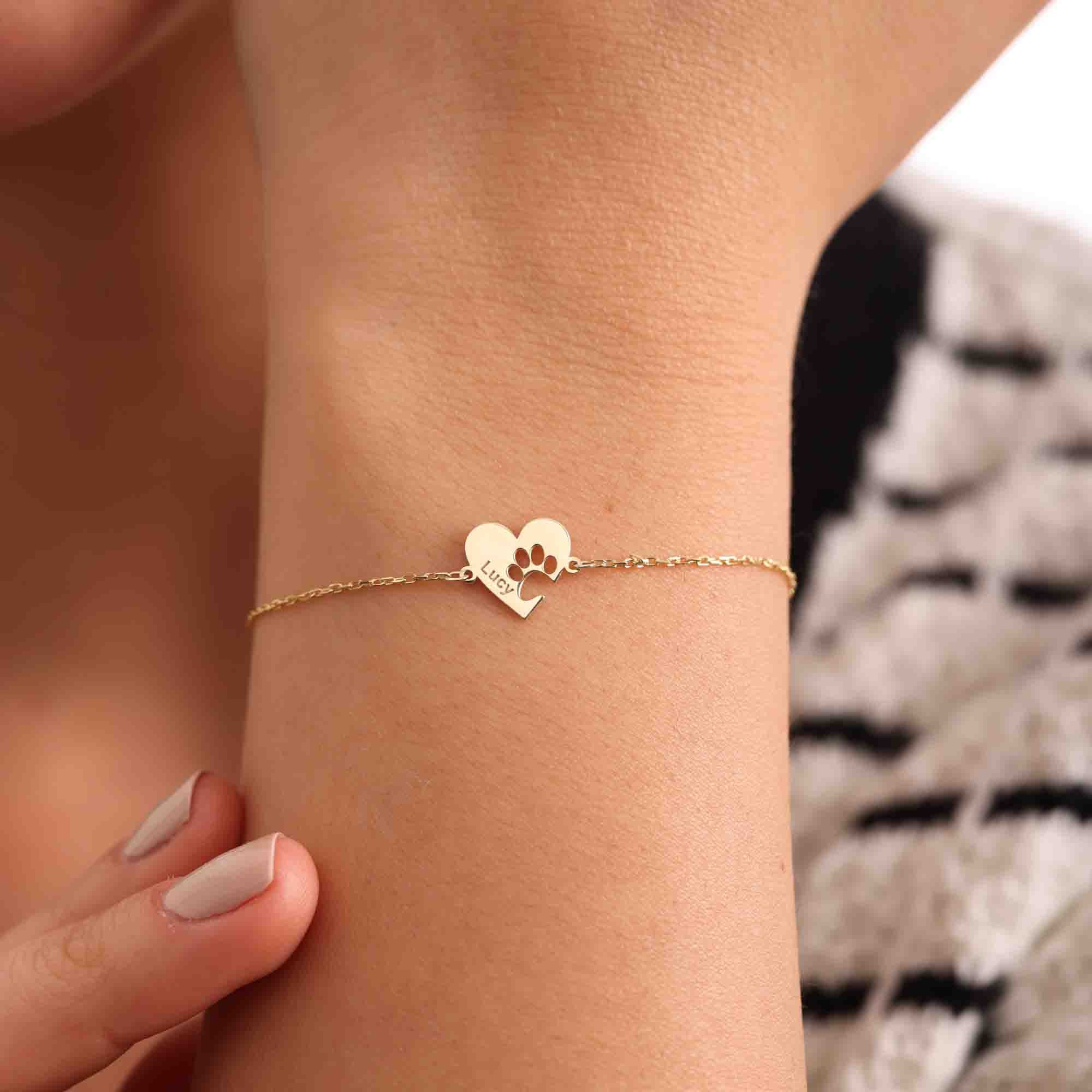 Initial Disc and Colette Birthstone Personalised Bracelet | Bloom Boutique