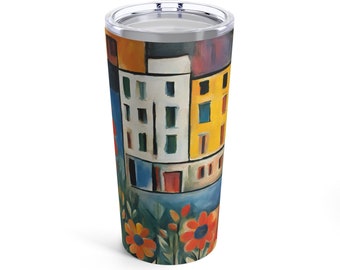 Beautiful Floral Tumbler 20oz, Vintage Botanical Cup, Pastel Floral, Nature Mug, Flower Garden Lover Gift, Mothers Day, Vibrant Pastels