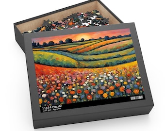 Vibrant City Art Puzzle, Colorful Abstract Puzzle, Van Gogh Watercolor jigsaw puzzle, Artistic puzzle, Stained Glass puzzle, Floral Puzzle