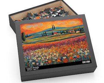 Vibrant City Art Puzzle, Colorful Abstract Puzzle, Van Gogh Watercolor jigsaw puzzle, Artistic puzzle, Stained Glass puzzle, Floral Puzzle