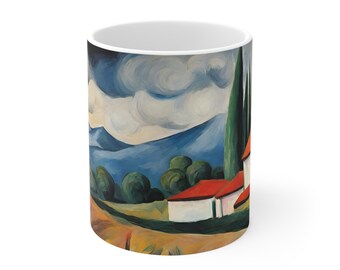 Beautiful Floral Coffee Cup 11oz, Vintage Botanical Cup, Pastel Floral, Nature Mug, Flower Garden Lover Gift, Mothers Day, Vibrant Color