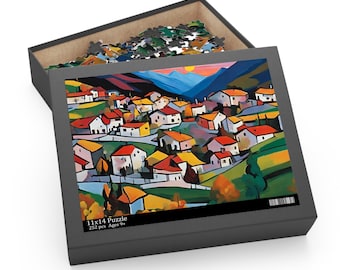 Vibrant City Art Puzzle, Colorful Abstract Puzzle, Van Gogh Watercolor jigsaw puzzle, Artistic puzzle, Stained Glass puzzle, Floral Puzzle