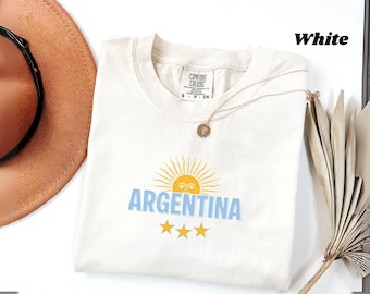 Koszulka Sunrise Argentina | Napis „Argentyna” ze słońcem i gwiazdami