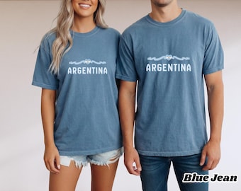 Koszulka z napisem „Argentyna” i flagą w kształcie serca | Odzież piłkarska dla Argentyny