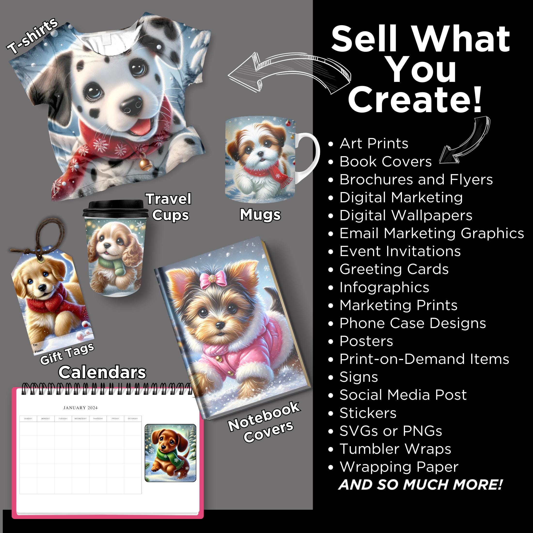 Dall-e3 & Chatgpt V4 Ai Art Prompt Guide Holiday Puppy With 12 Sample ...