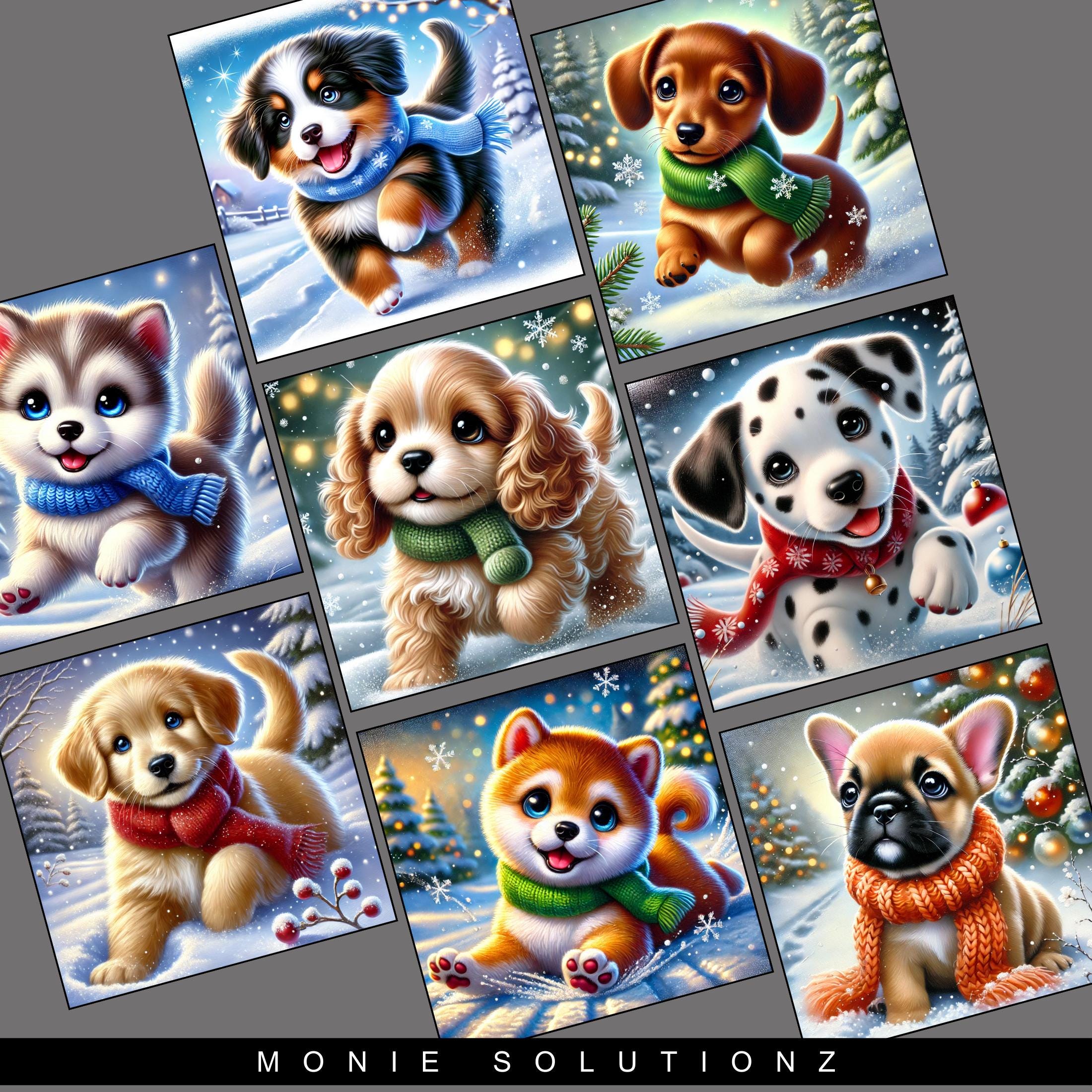 Dall-e3 & Chatgpt V4 Ai Art Prompt Guide Holiday Puppy With 12 Sample ...