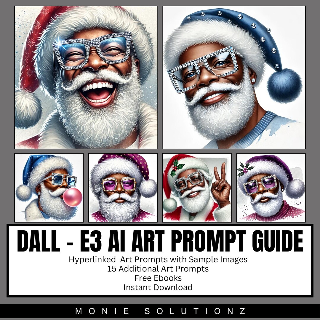 Dall-e3 & Chatgpt V4 Ai Art Prompt Guide Papa Claus Includes 12 Sample ...
