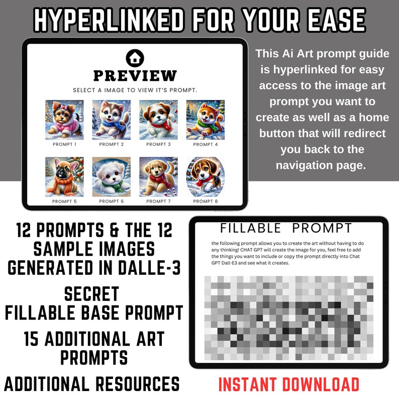 Dall-e3 & Chatgpt V4 Ai Art Prompt Guide Holiday Puppy With 12 Sample ...