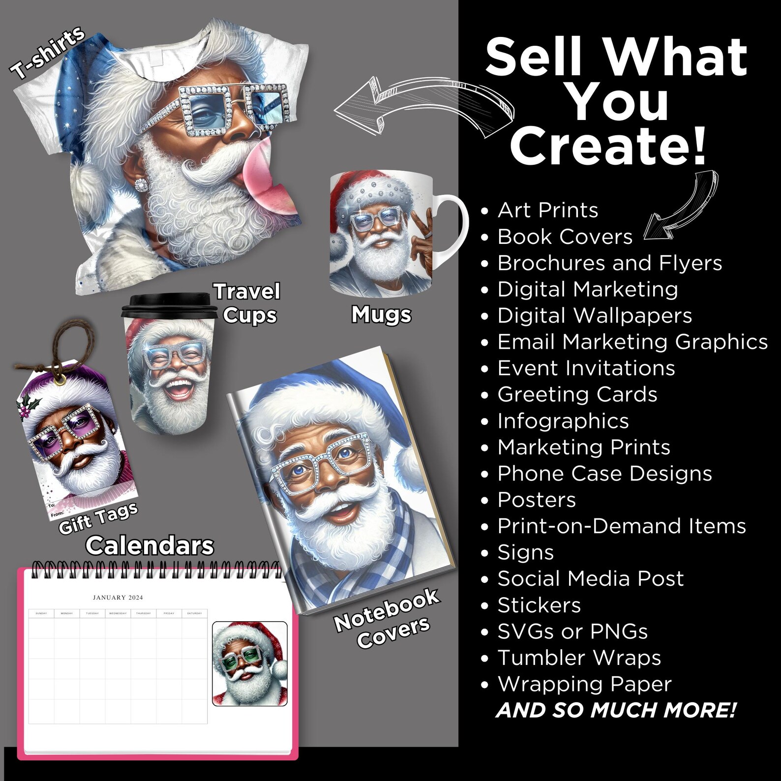 Dall-e3 & Chatgpt V4 Ai Art Prompt Guide Papa Claus Includes 12 Sample ...