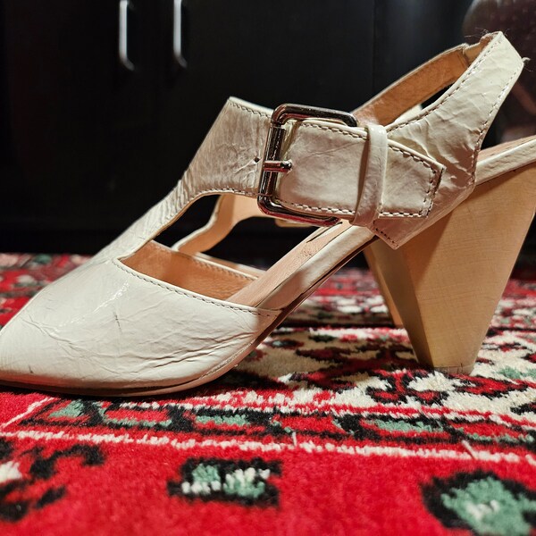 zayla heels in ivory leather