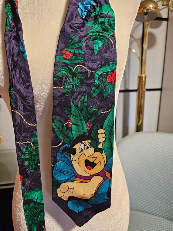 Vintage 1993 Nostalgic Tie Fred Flintstone Hanna B