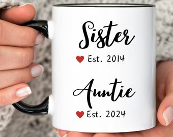 Auntie Coffee Mug, Aunt Coffee Mug, Custom Aunt Mug, Aunt Mug, Auntie To Be Cup, To Future Auntie, New Auntie Mug, New Auntie Gift, Est 2024