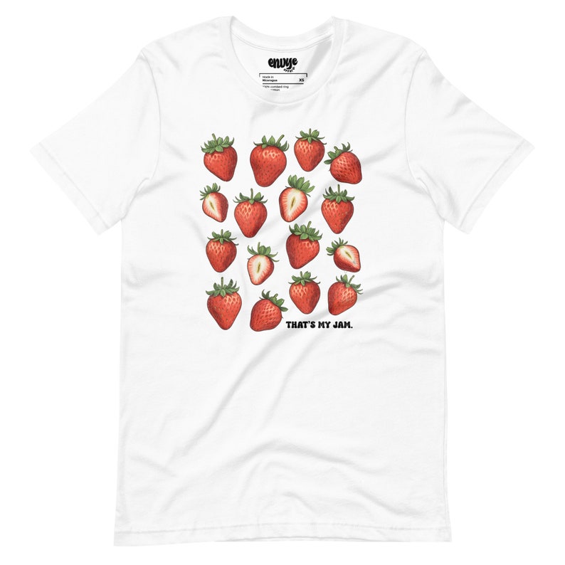 That's My Jam Strawberry Tee, Gardening t-shirt, Cottagecore Fruit Strawberries Tshirt, Gardening Vintage Style Garden T Summer Aesthetic