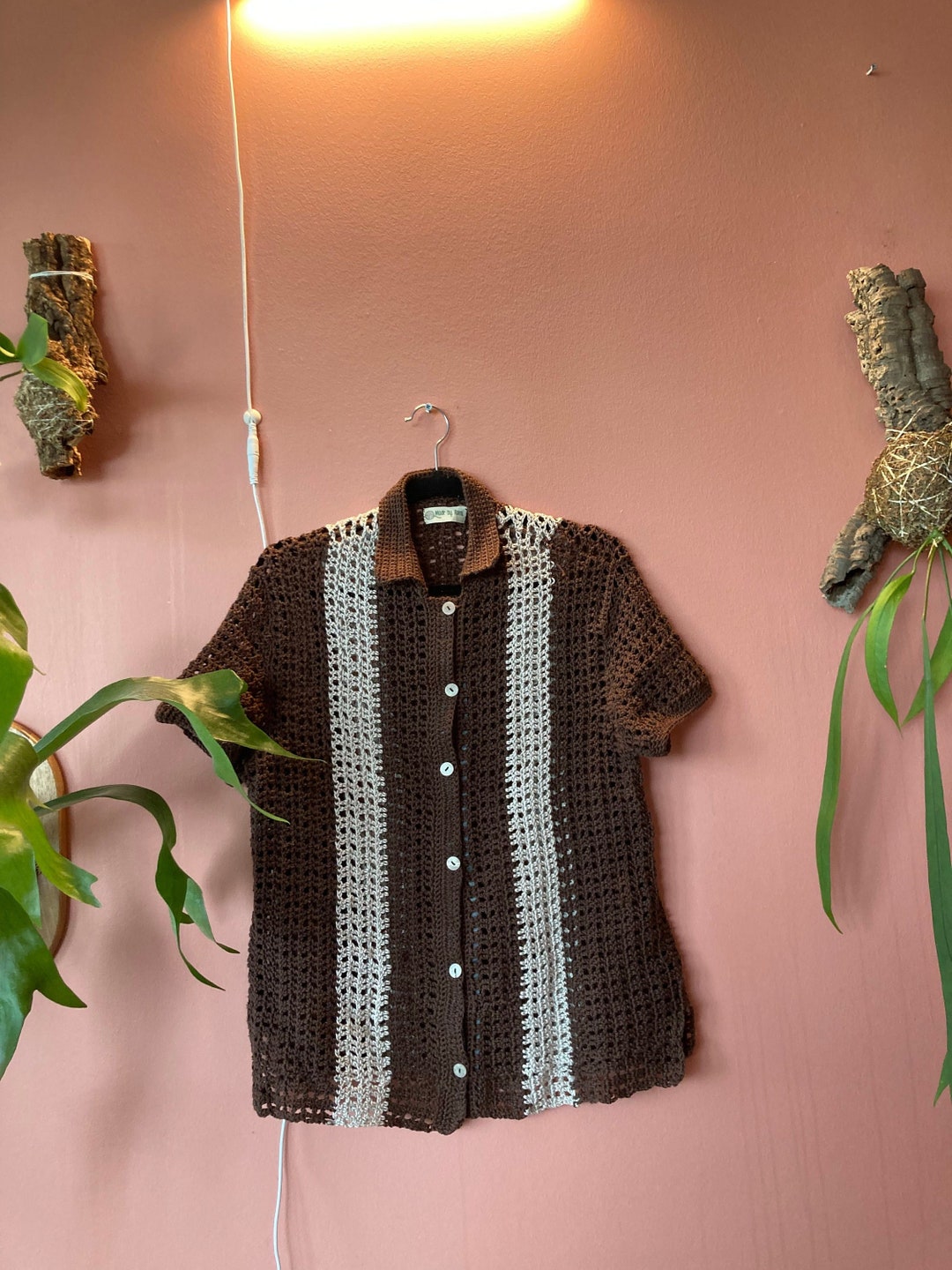 S/S Crochet Summer Knit Shirt main image 1