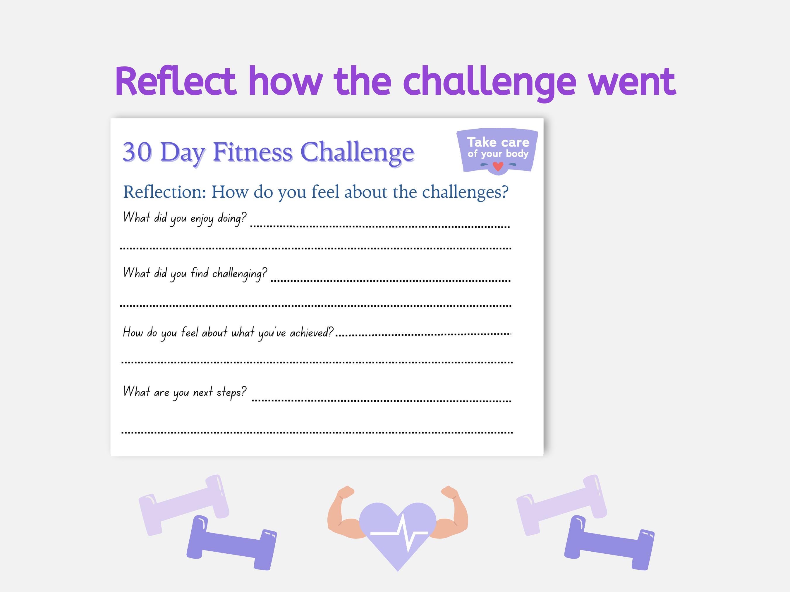 Thirty-day Challenge, Fitness, Goal Setting, Progress Tracker, Habit ...