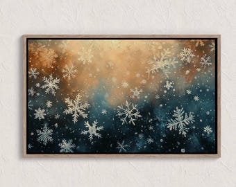 Snowflakes Art Prints, Winter Wall Art, Printable Digital Download, Christmas Wall Art, Holiday Decor, Seasonal Artwork, Instant Download