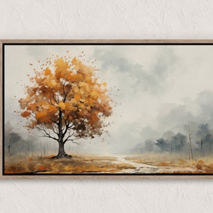 Autumn Landscape Print, Fall Landscape Printable Wall Art, Fall Wall Art, Autumn Vintage Style Oil Painting, Country Farmhouse Print Scene